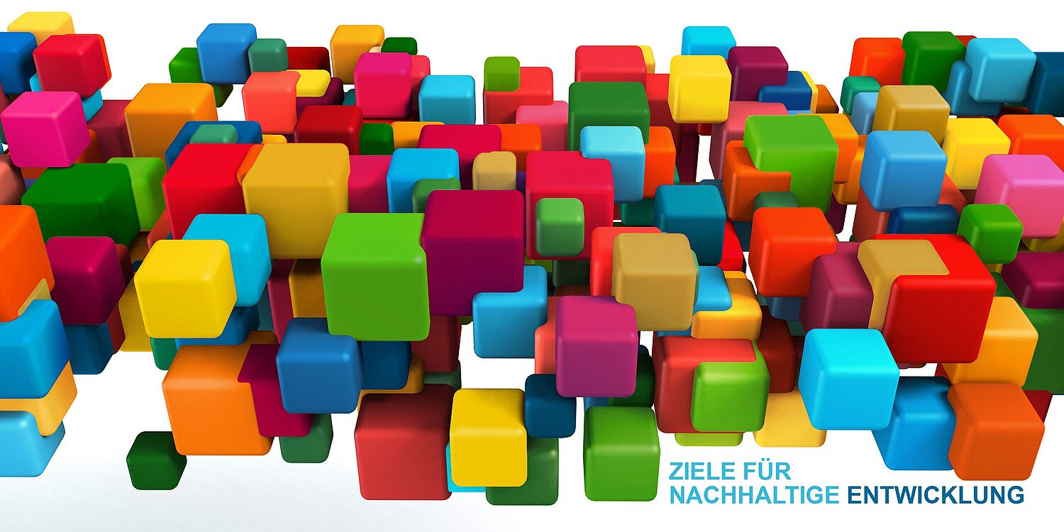 Foto bunte Würfel - Sujetbild Mut zur Nachhaltigkeit