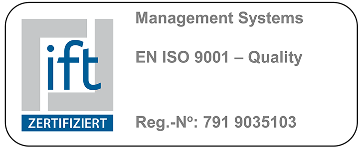 Logo Certificate ift ISO 9001